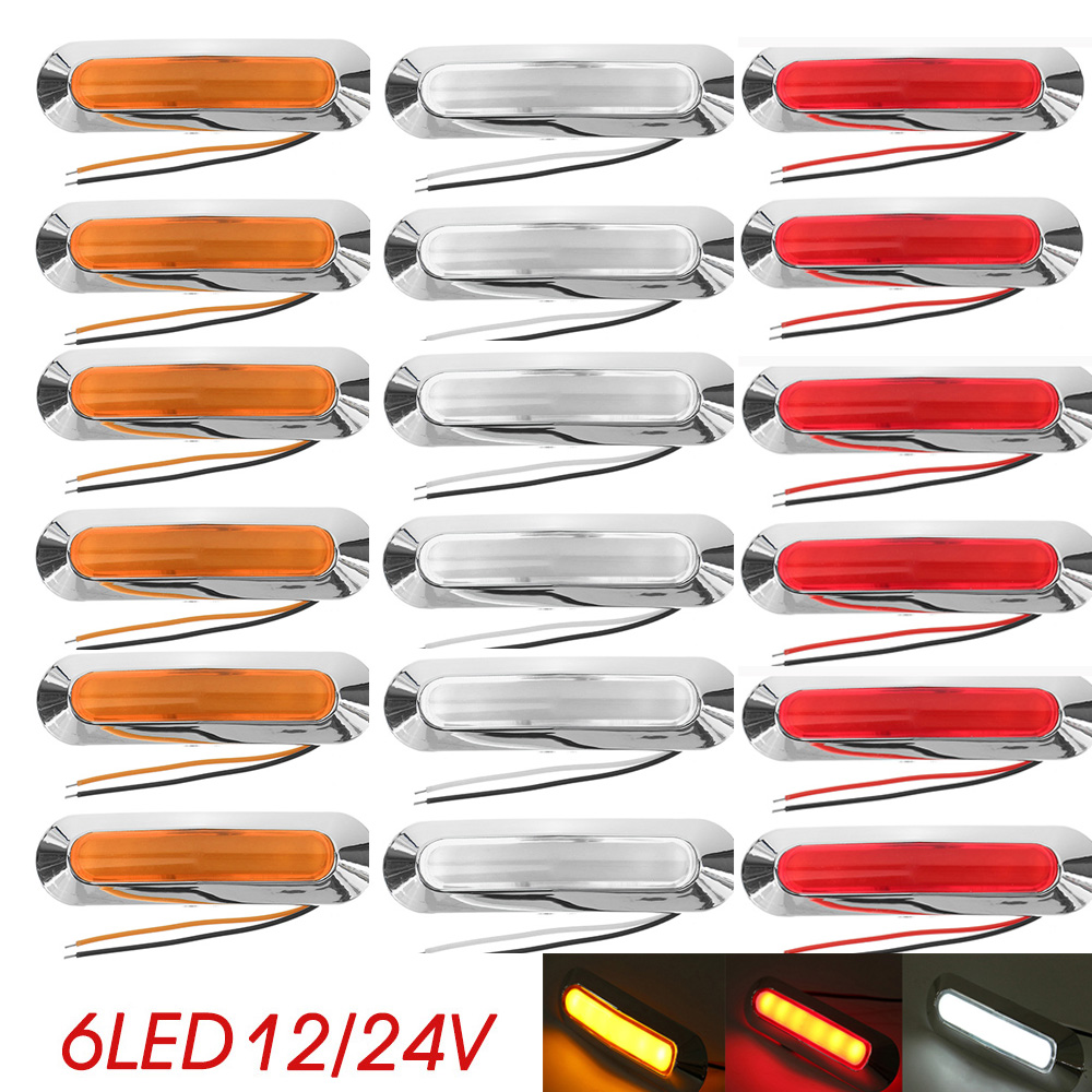 Orange Lighting Decor - 6/10PCS 6 LED 12V 24V Lunetta