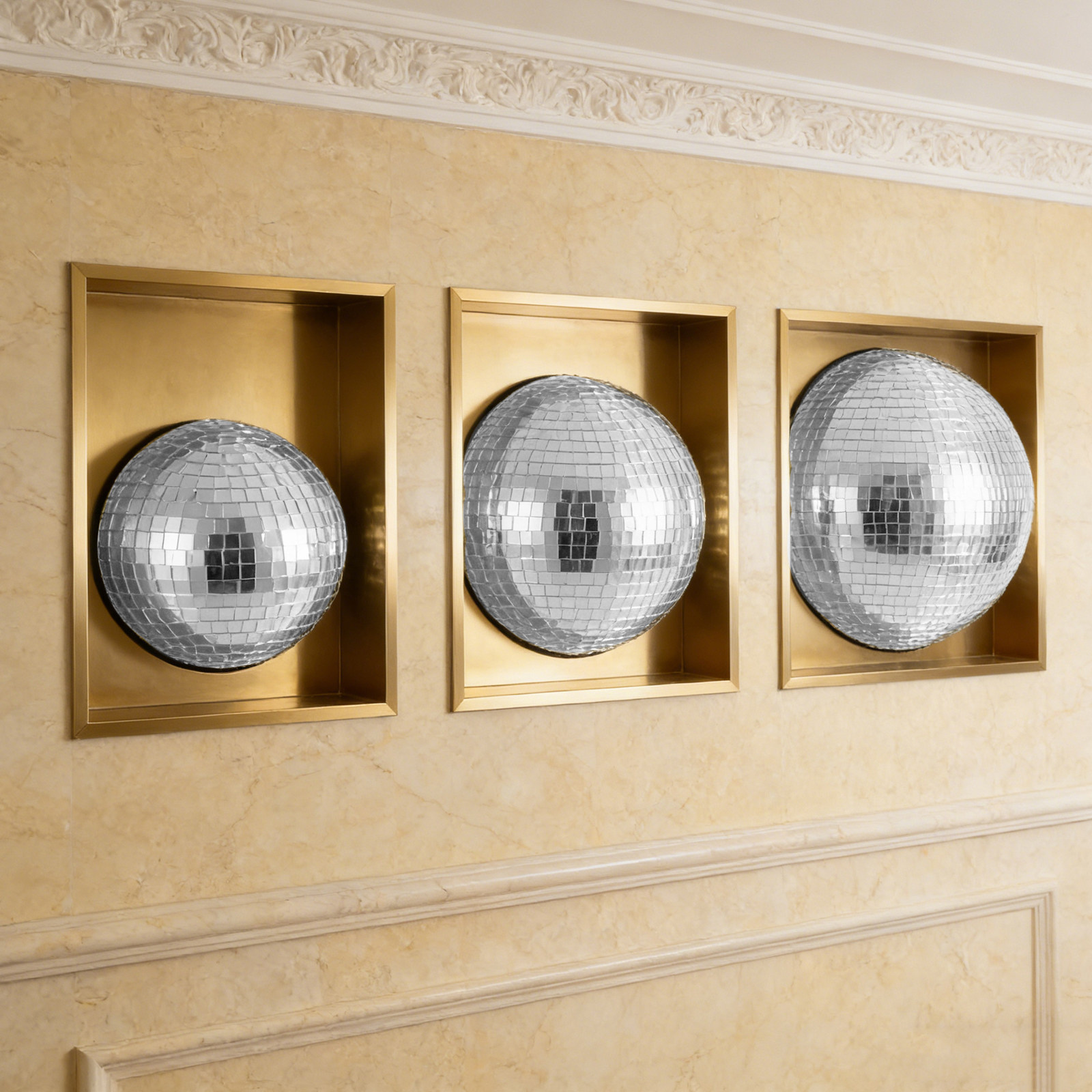 Disco Ball Mirror - 3 Pezzi di Sfere Decorative a