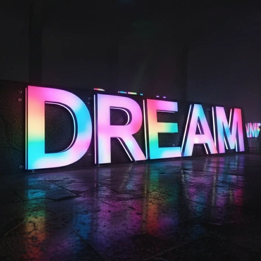 Lighting Decor Company - Insegna luminosa personalizzata in metallo RGB