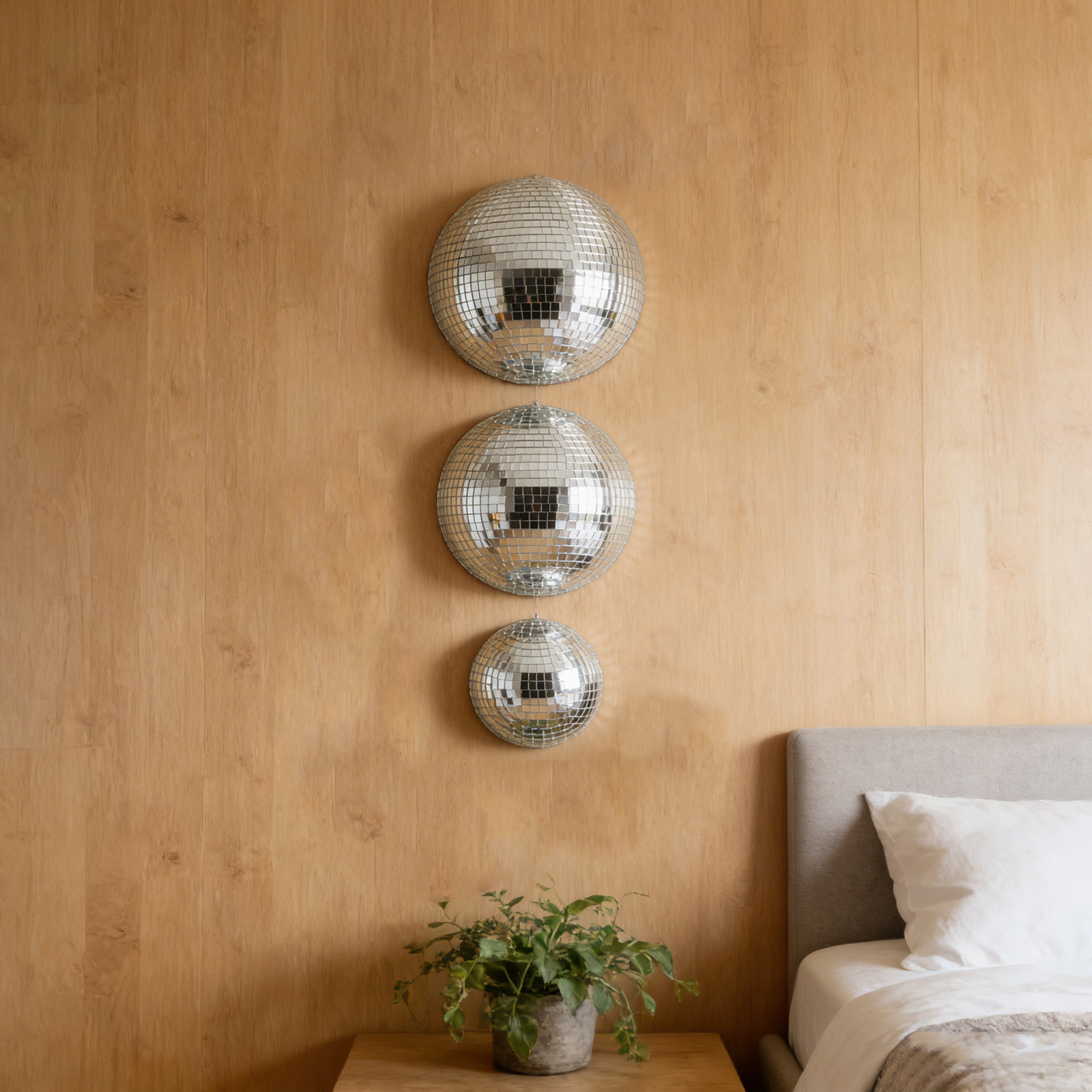 Disco Ball Mirror - Set di 3 Semisfere a Specchio