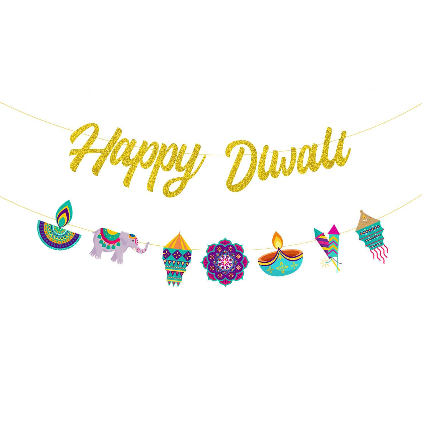 Lighting Decoration For Diwali - Decorazioni per feste Diwali Banner con