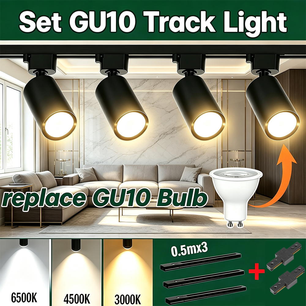 Lighting Decor Store - Faretto LED GU10 per binario, lampada