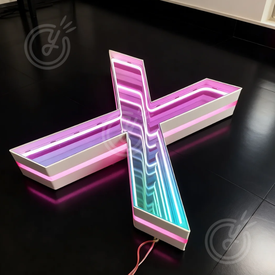 Lighting Decor Store - Insegna a Specchio LED 3D Personalizzata