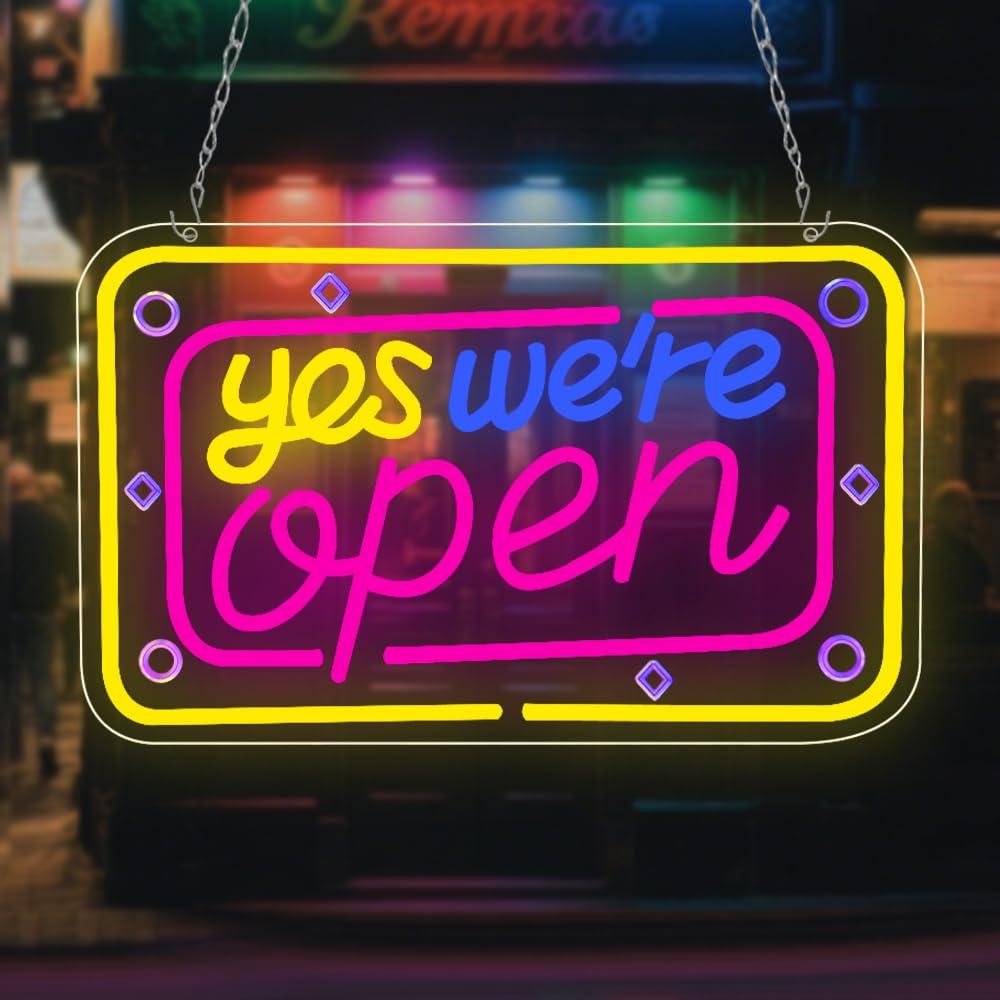Lighting Decor Store - Insegna al Neon 'Yes We're Open'