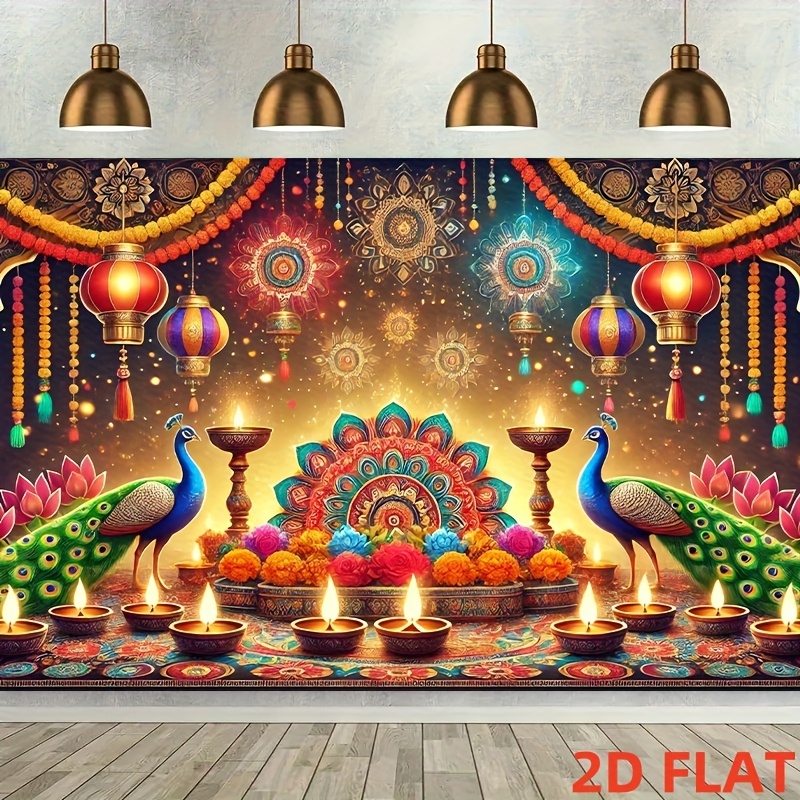 Tapestry Lanterna Pavone Diwal - Lighting Decoration For Diwali recensione e prezzo