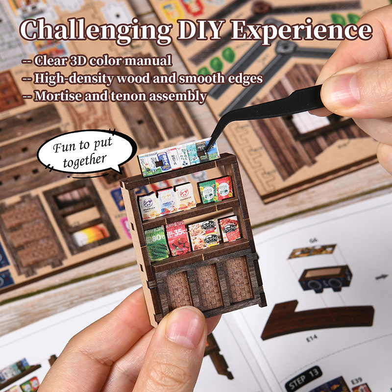 Mini Book Nook Fai-da-Te Negoz - Lighting Decor Store recensione e prezzo
