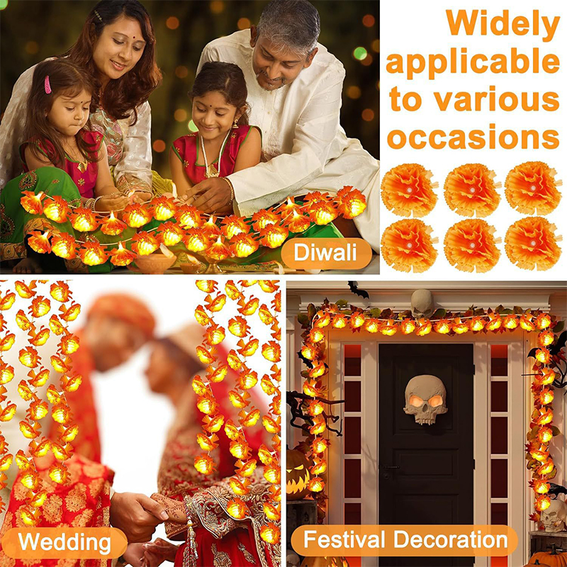Fiori artificiali di calendula - Lighting Decoration For Diwali recensione e prezzo