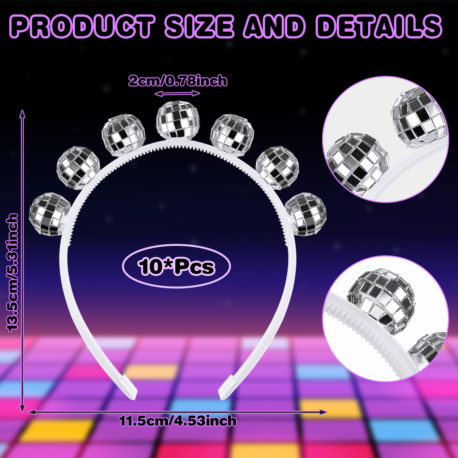Nuovo Set da 10 Pezzi: Fascia  - Disco Ball Mirror recensione e prezzo