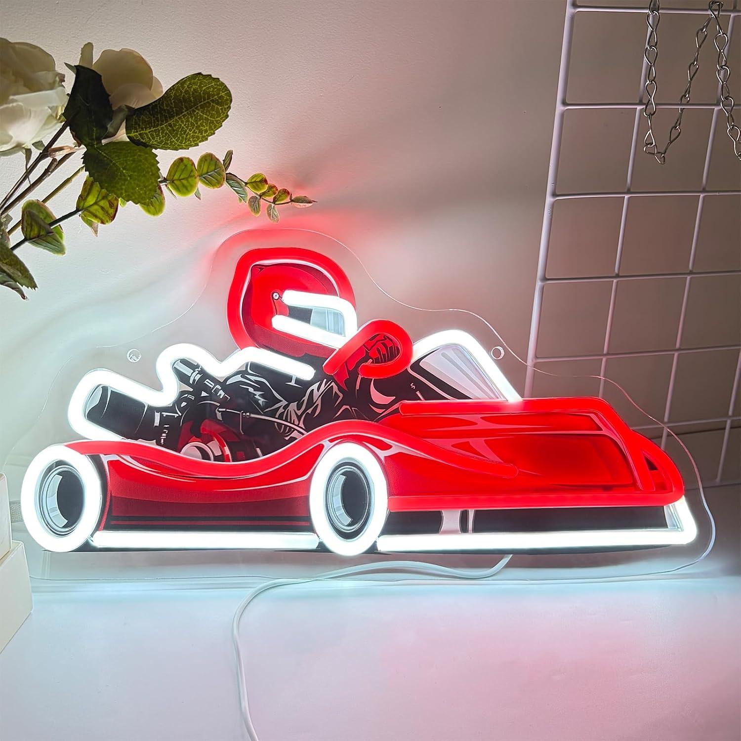 Insegna al Neon Go Kart Racer, - Decor Kart Lighting recensione e prezzo